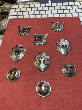 Silver Metal Conchos and Buckles - Decorative Hardware
